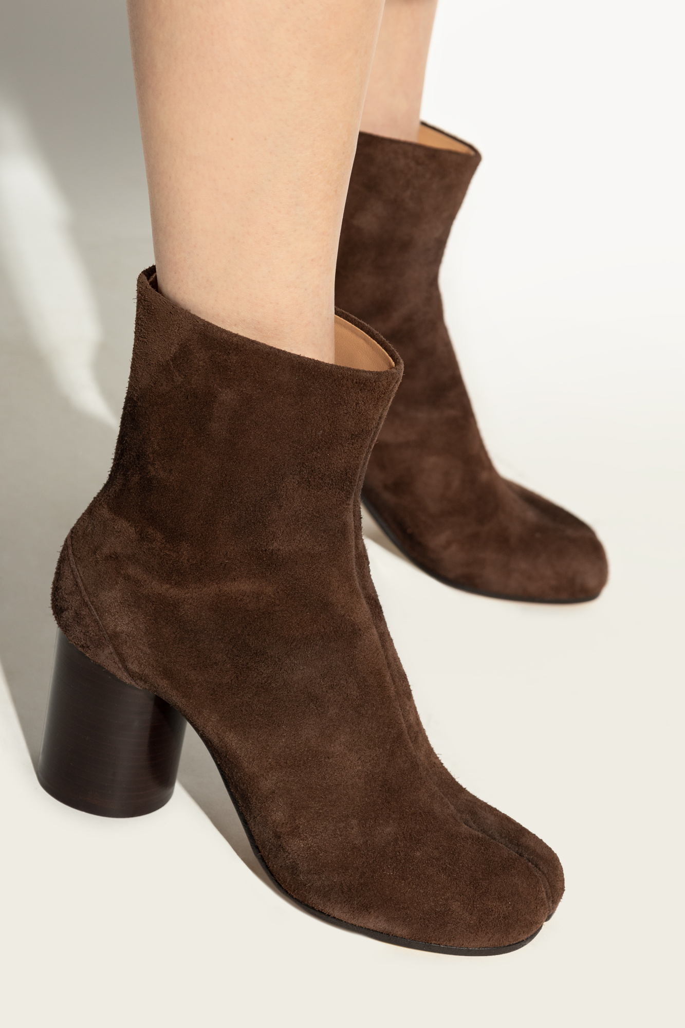 ミドルブーツ MAISON MARGIELA Women Boots S58WU0246 P8270T2180 Brown Maison Martin Margiela brown tall boots with clear wedge